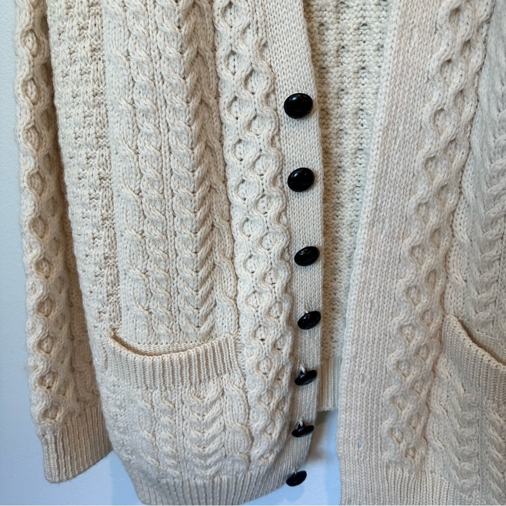 Cream Shannon Moreno Wool Cardigan Sweater from Ireland (vintage)
